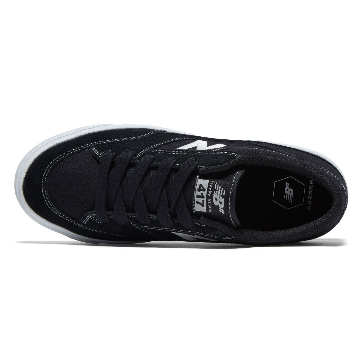 New Balance 417 Villani Low Shoes - Black/White image 3