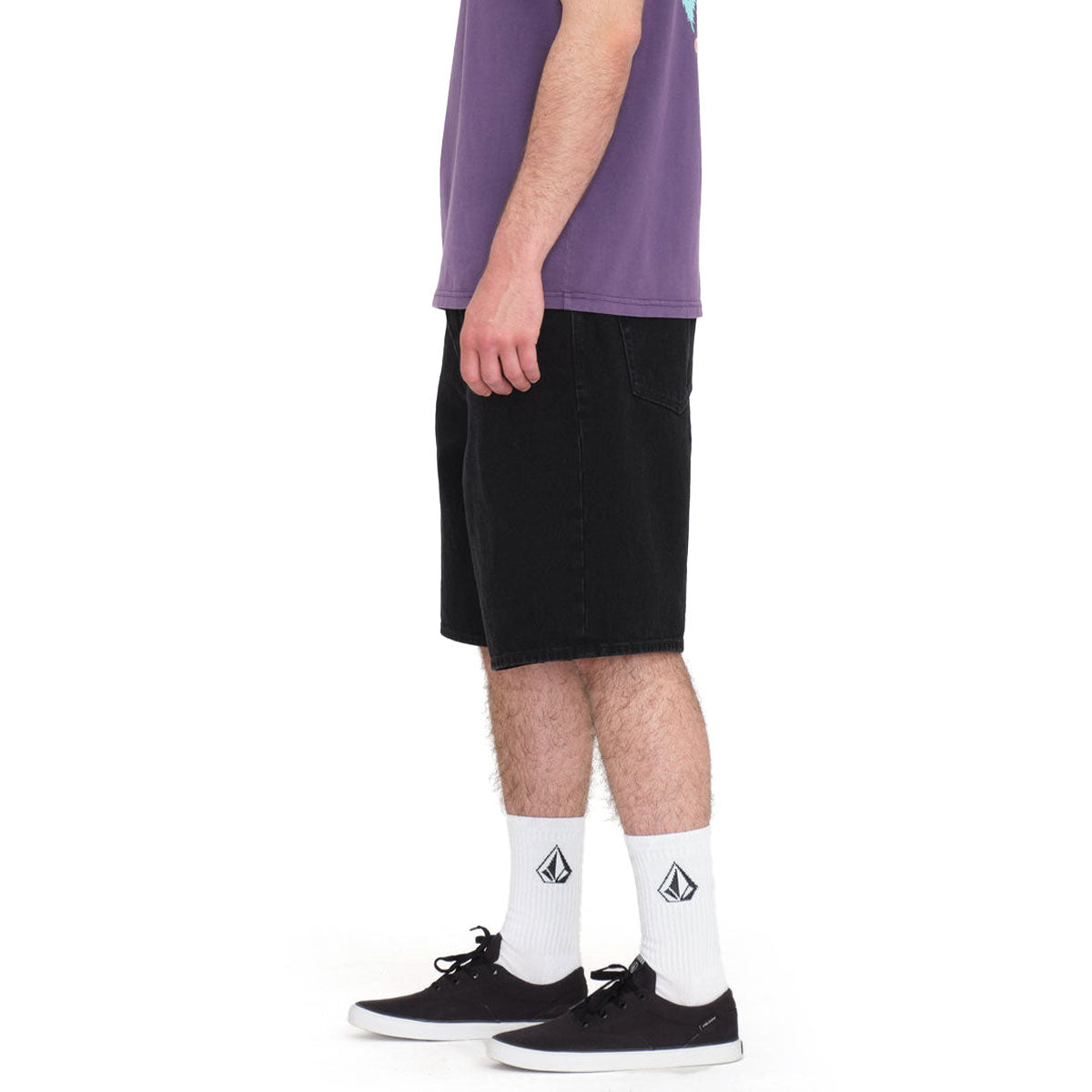 Volcom Billow Denim Shorts - New Black image 4
