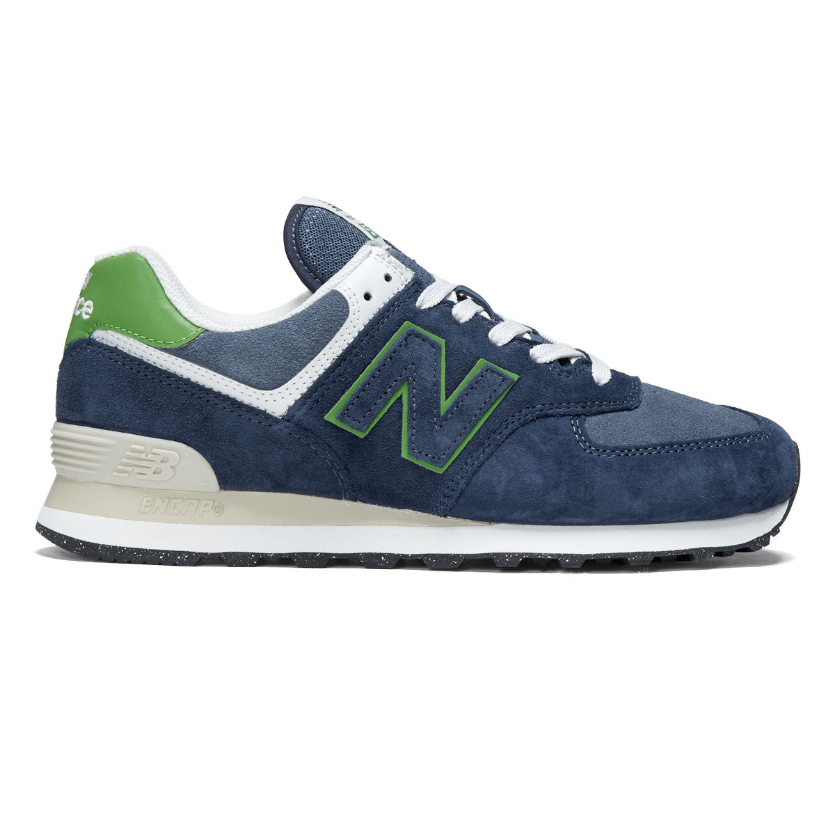 New Balance 574 Shoes - Navy/Alpine Green image 1