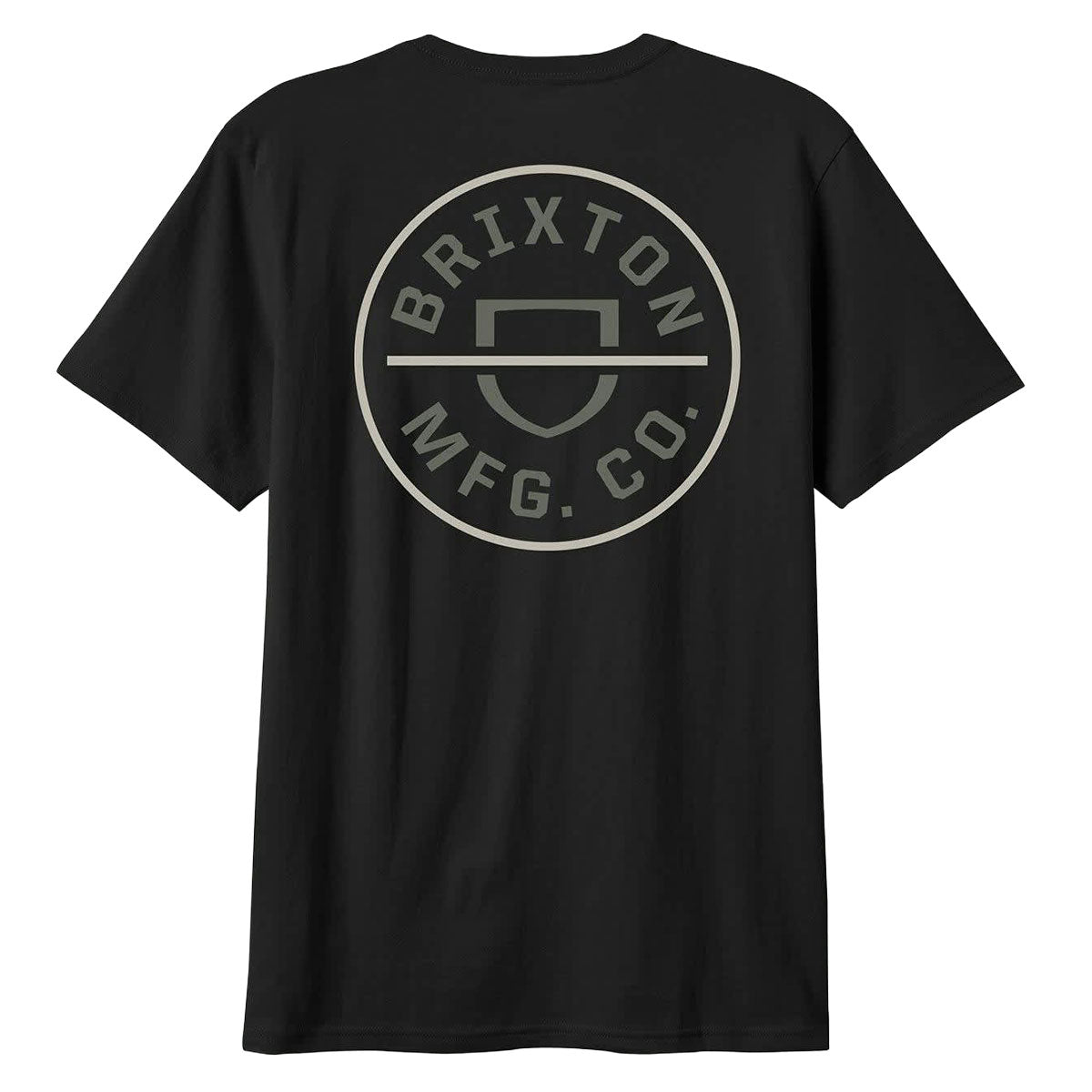 Brixton Crest II T-Shirt - Black/Dark Sage/Warm Grey image 2
