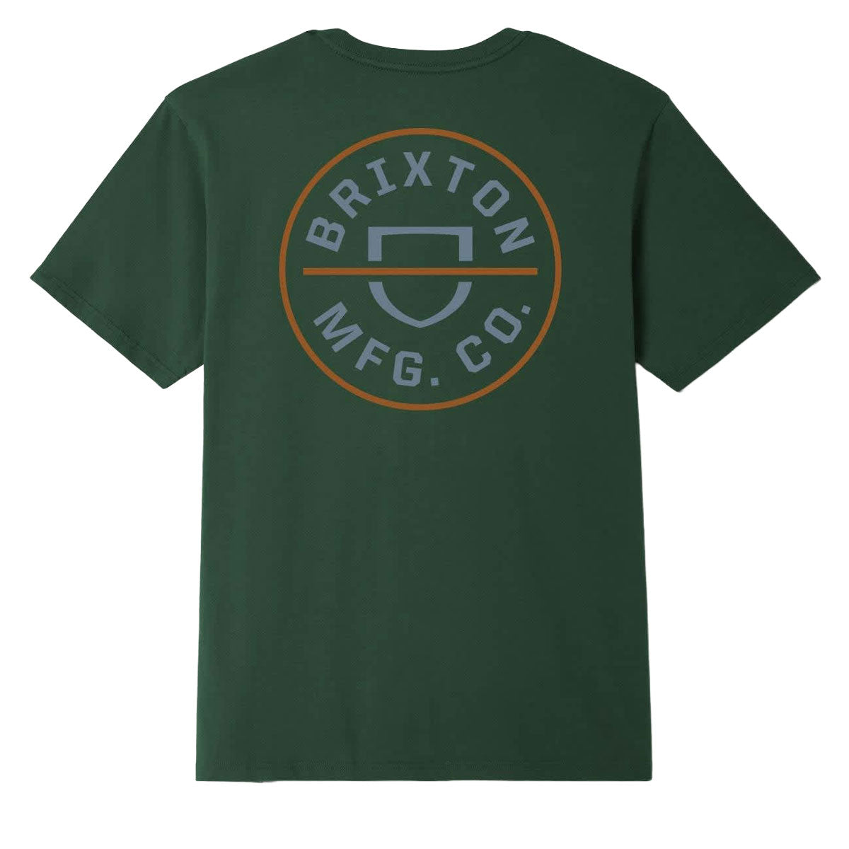 Brixton Crest II T-Shirt - Forest Green/Rust/Grey Blue image 2