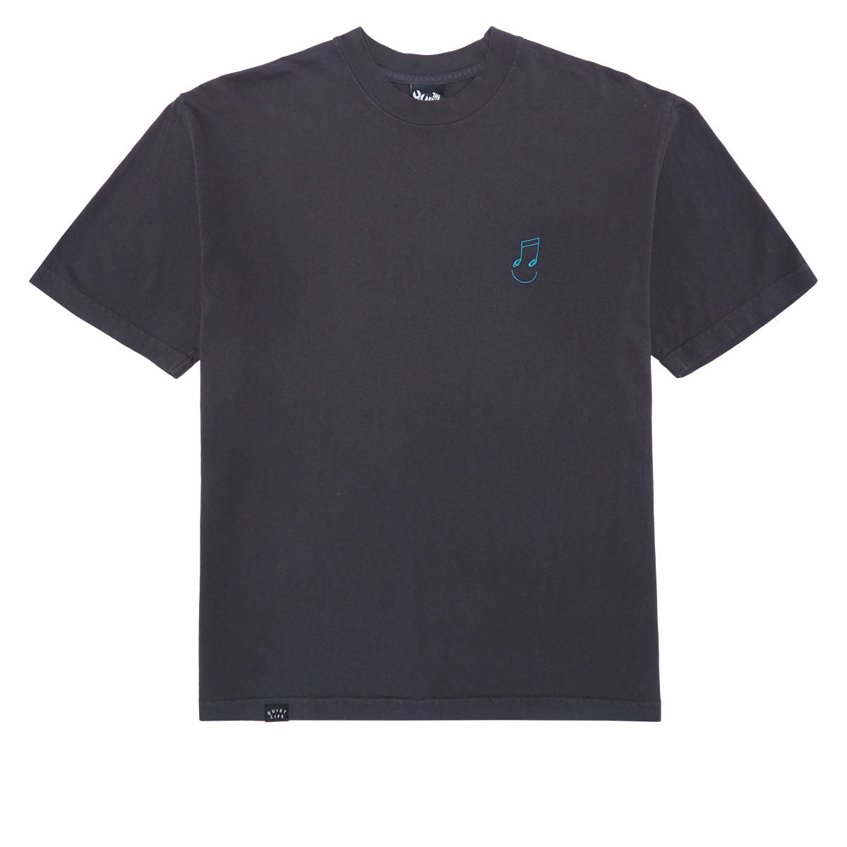 The Quiet Life Music Man Embroidered T-Shirt - Dolphin Blue image 1