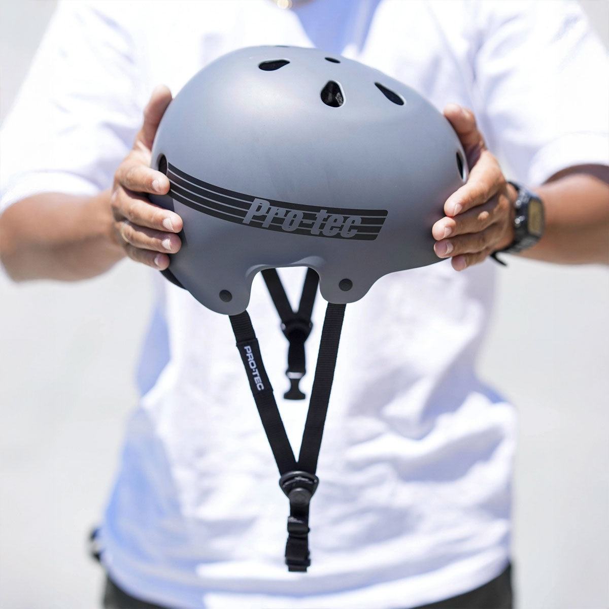 Pro-Tec Old School Low Pro Asia Fit Helmet - Grey Matte image 5