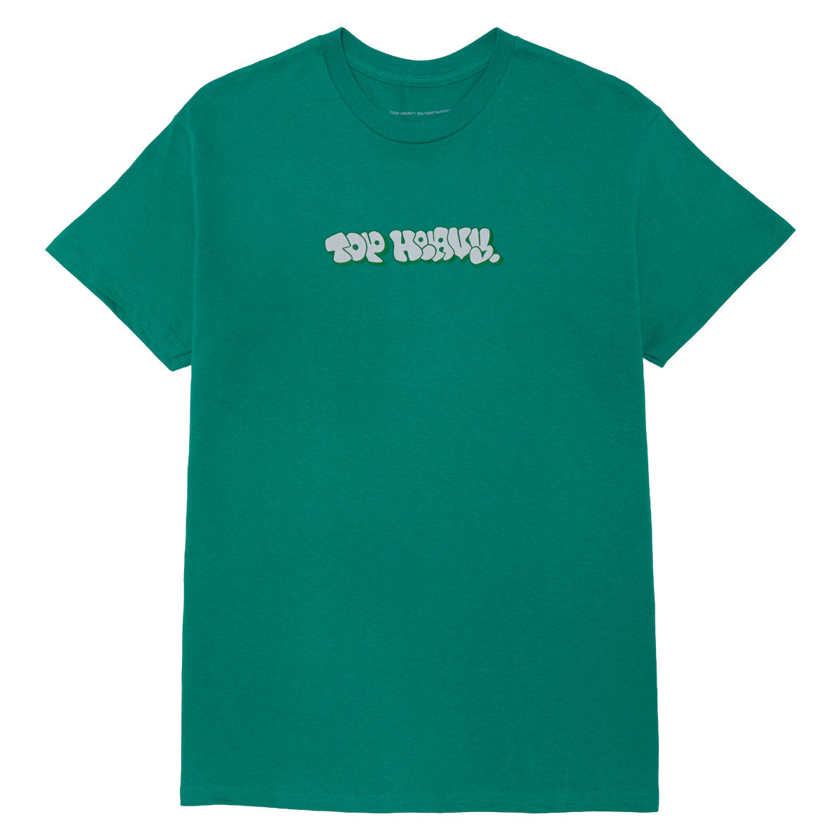 Top Heavy OG Throwie T-Shirt - Kelly Green/Light Gray/Dark Green image 1