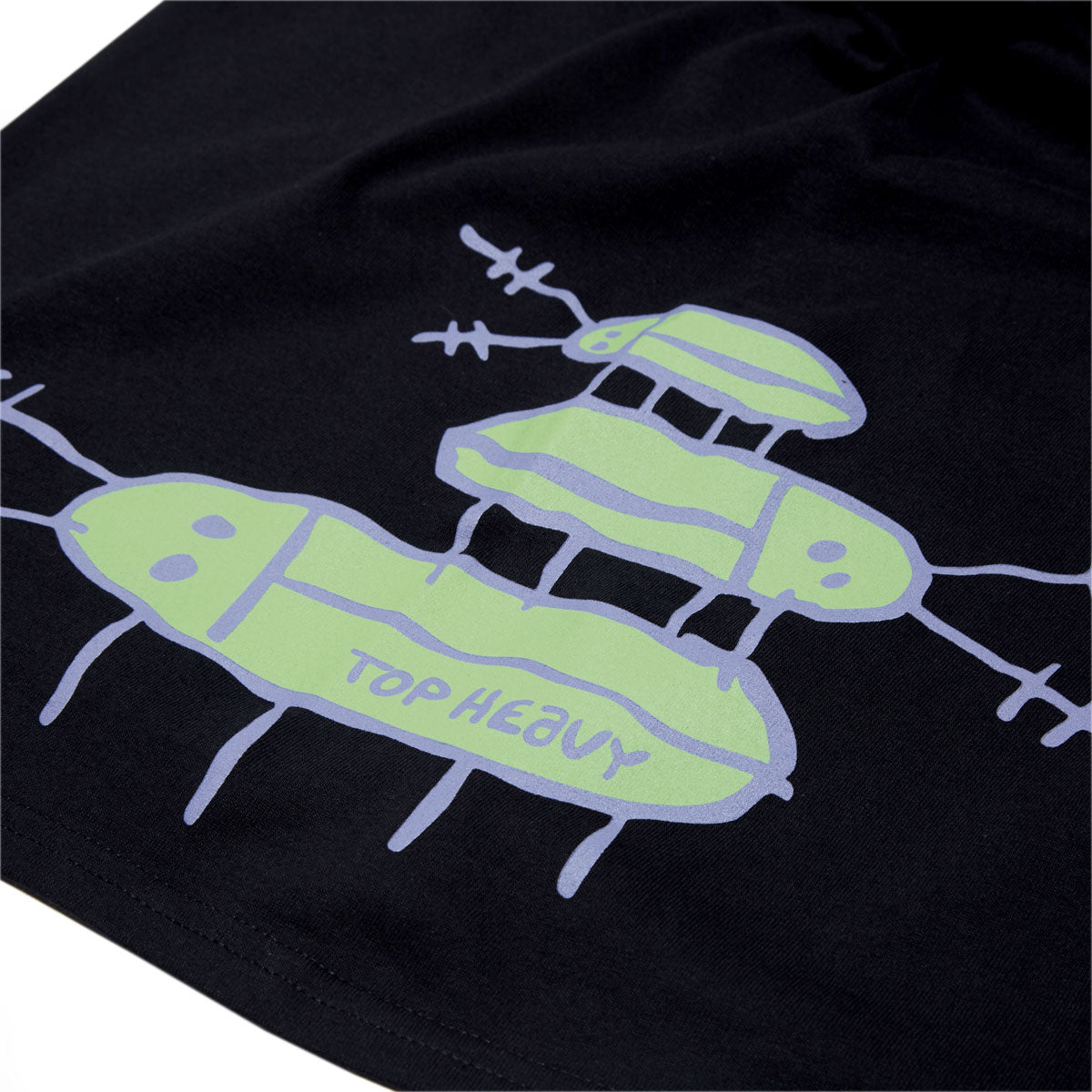 Top Heavy Bugged Out T-Shirt - Black image 3