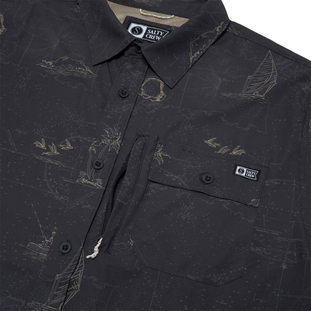 Salty Crew Helmsman UV Button Up Shirt - Phantom image 3