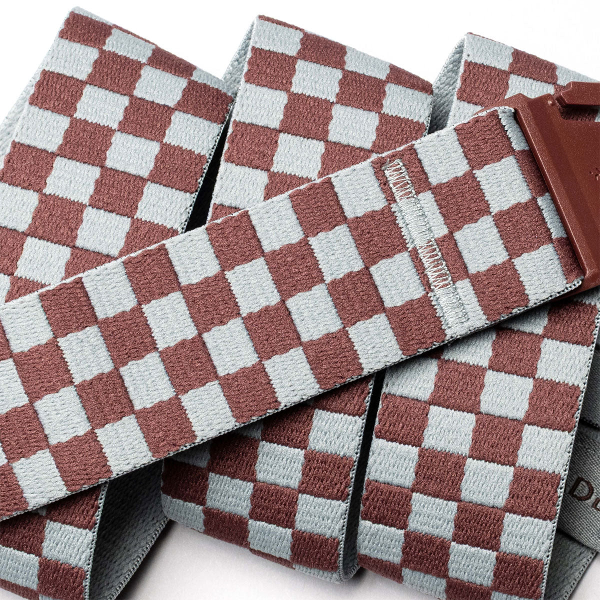 Arcade Check Belt - Cloud/Burgundy image 2