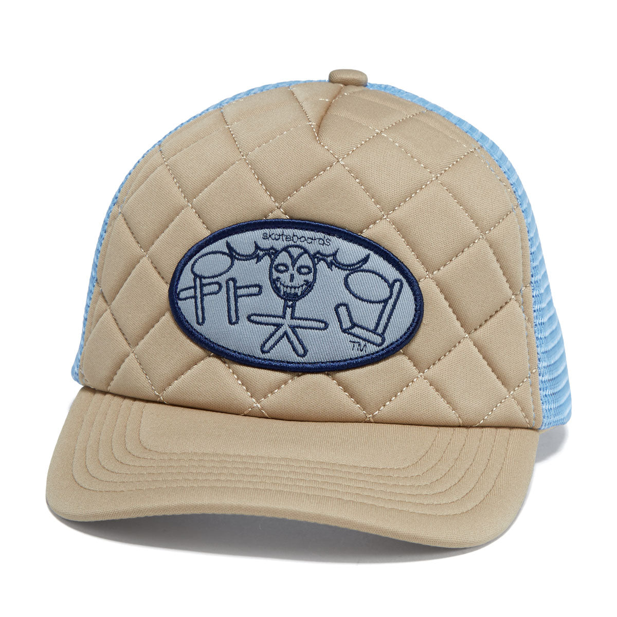 Frog Skoom Logo Trucker Hat - Brown/Blue image 1