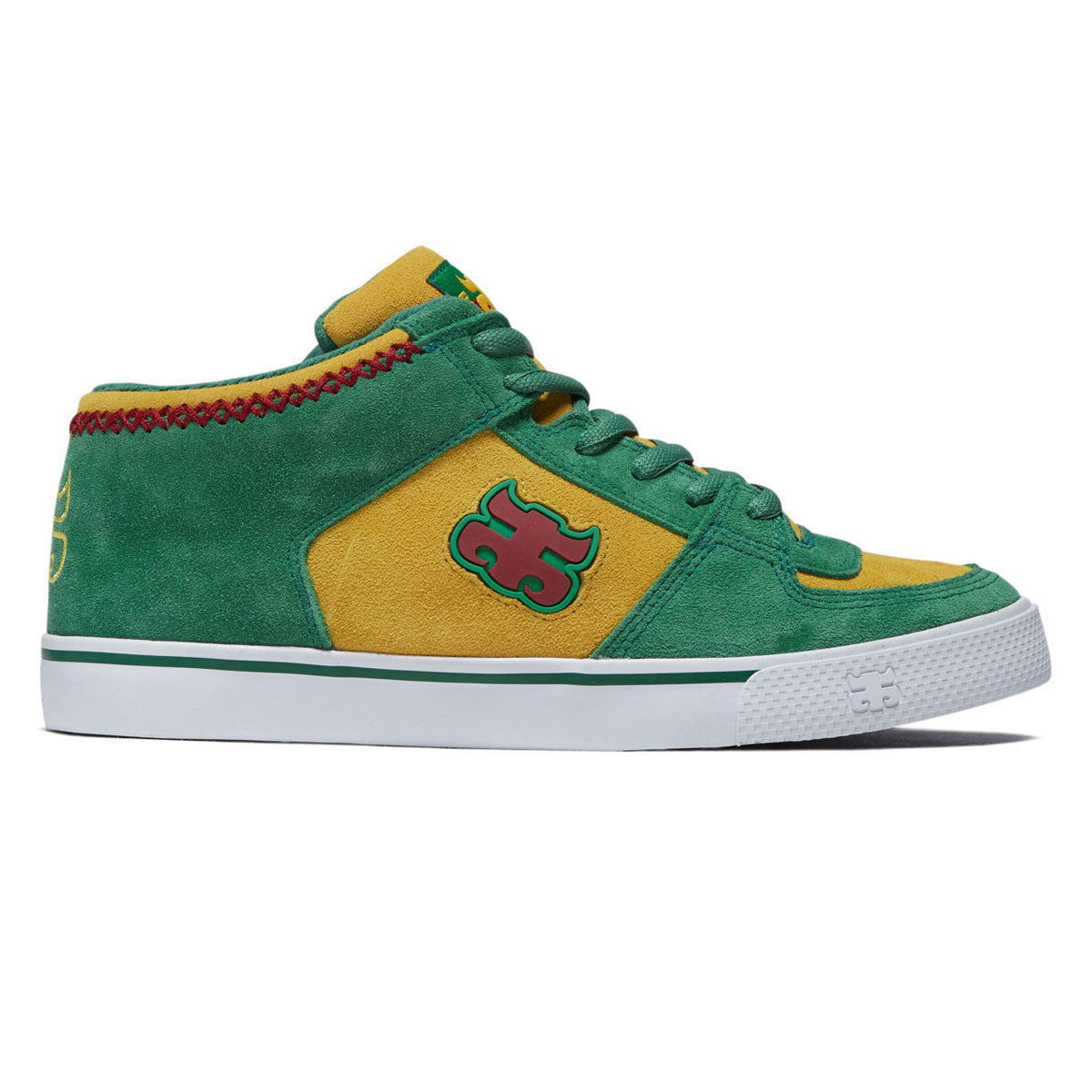 IPath Reed Mid Shoes - Green/Yellow/Rasta Suede image 1