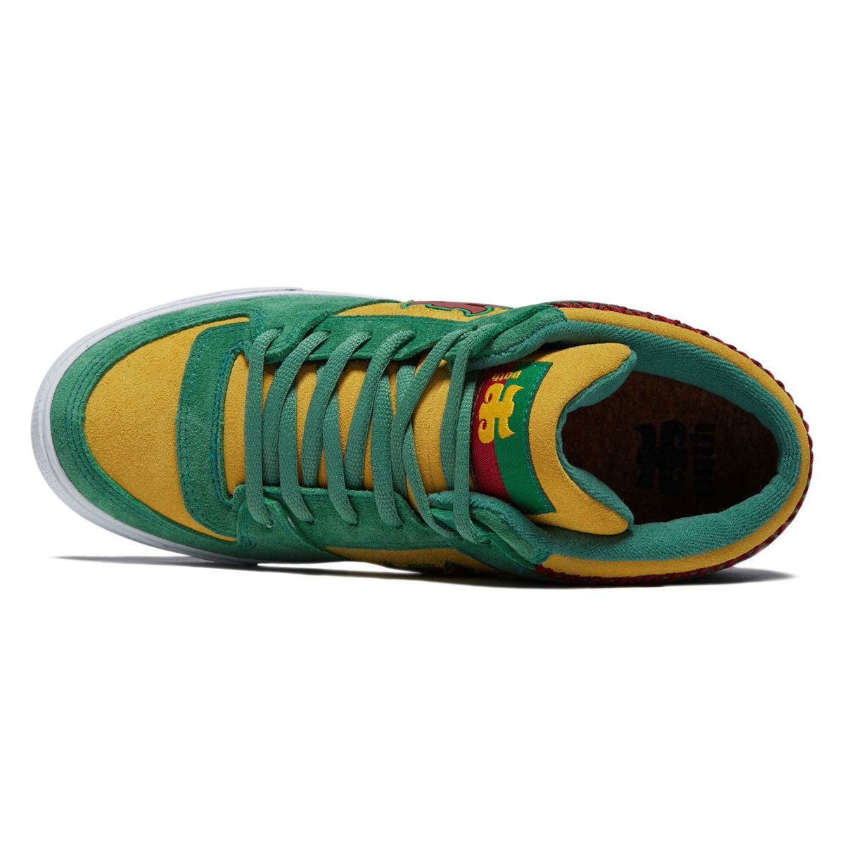 IPath Reed Mid Shoes - Green/Yellow/Rasta Suede image 3