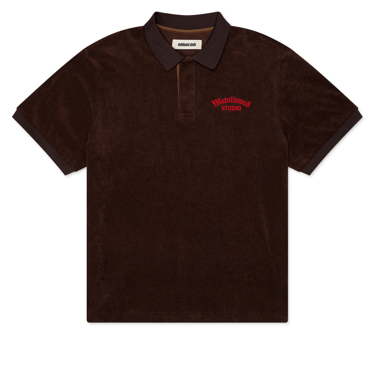 Metalwood Medieval Terry Polo Shirt - Dark Chocolate image 1