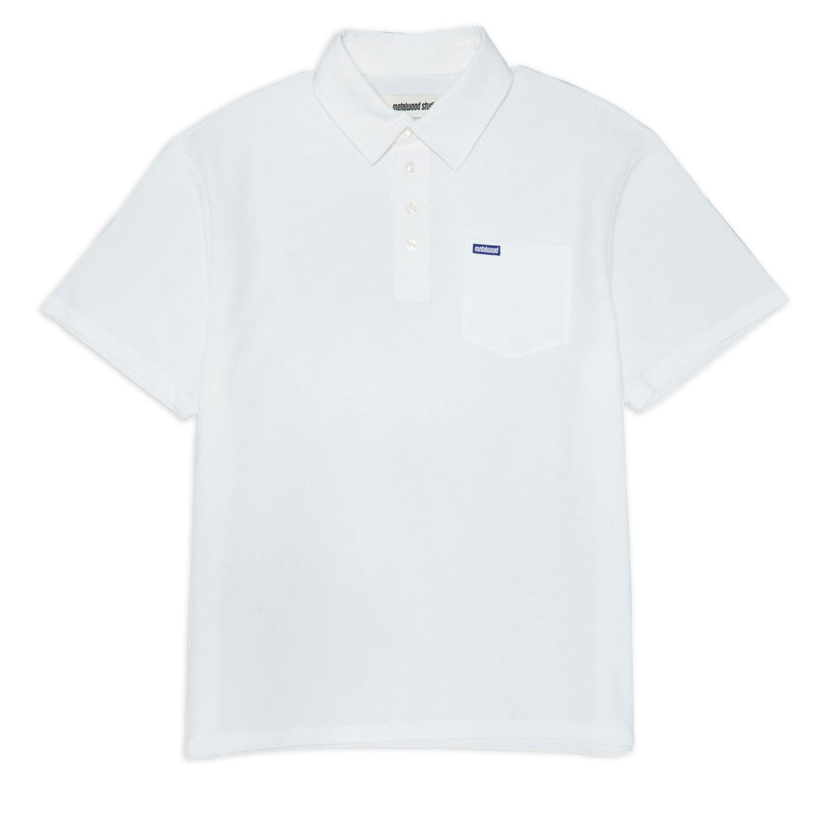 Metalwood Airy Pocket Polo Shirt - White image 1
