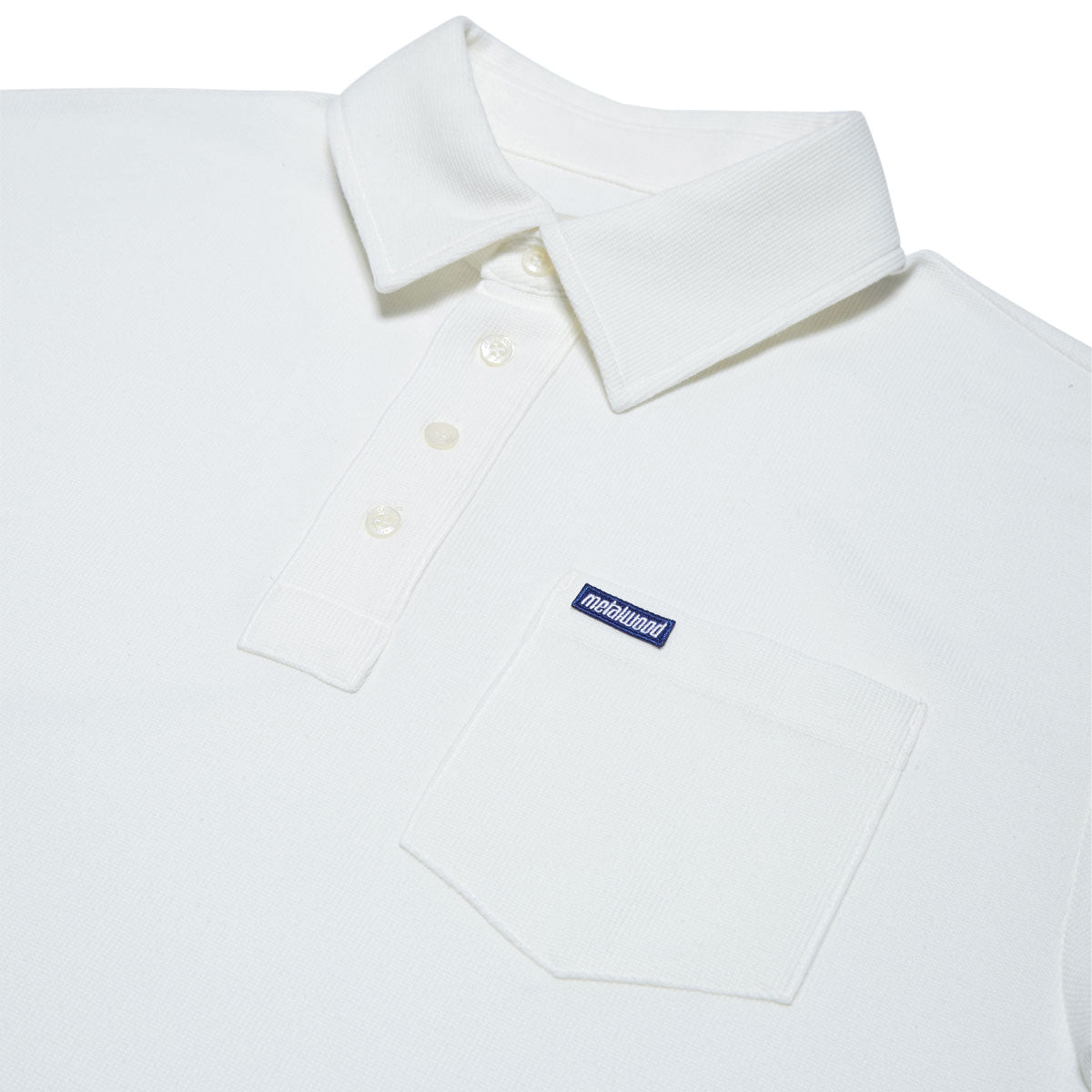 Metalwood Airy Pocket Polo Shirt - White image 2