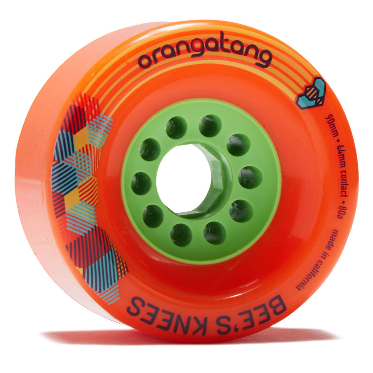 Orangatang Bee's Knees 80a Longboard Wheels - Orange - 90mm image 1