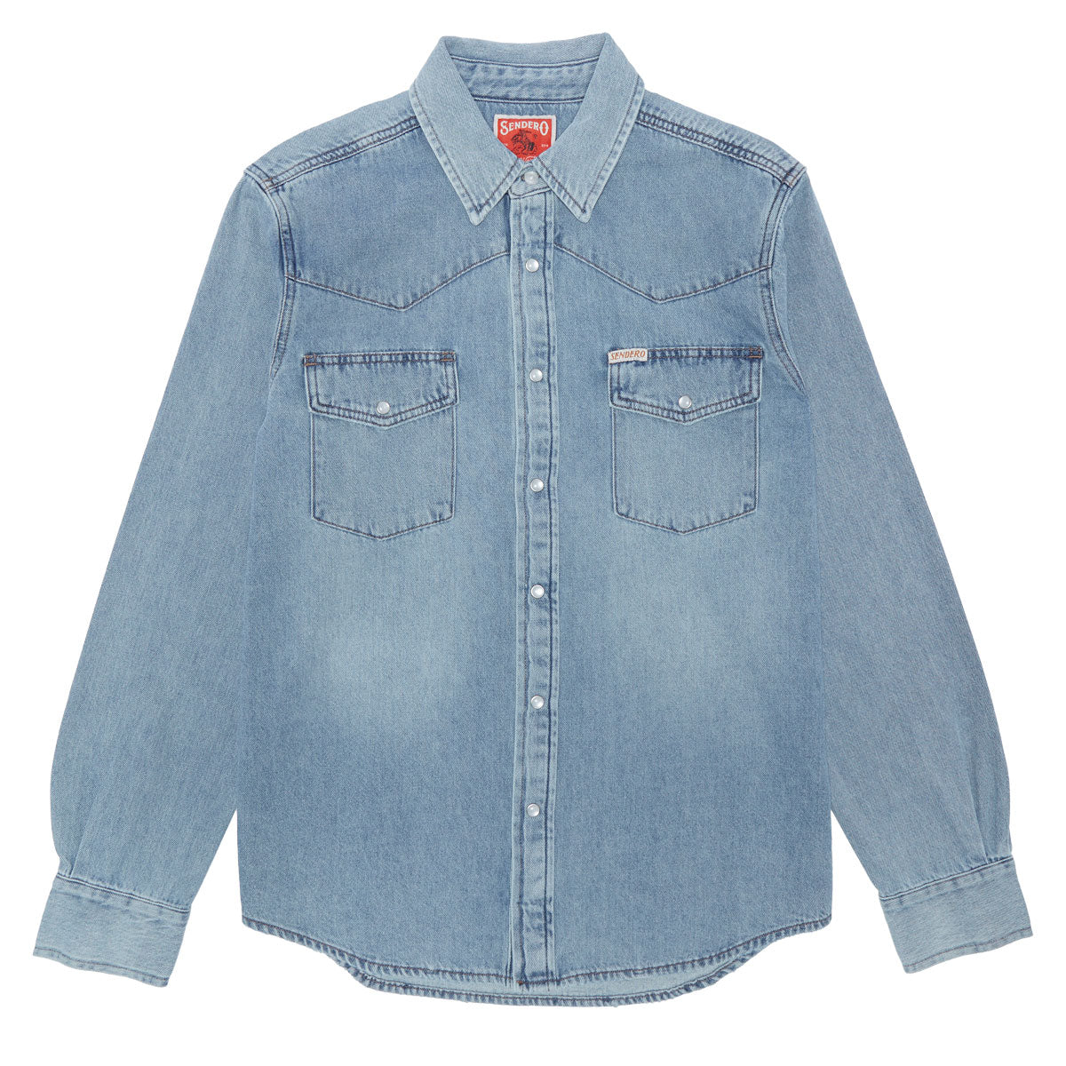 Sendero The Wyatt Pearl Snap Long Sleeve Shirt - Vintage Denim image 1