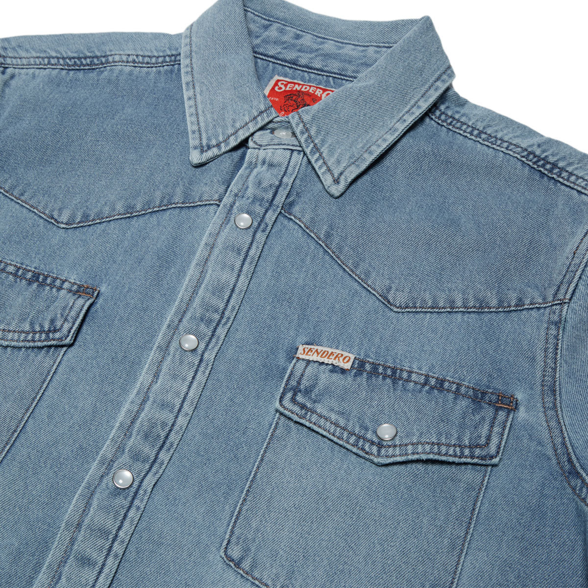 Sendero The Wyatt Pearl Snap Long Sleeve Shirt - Vintage Denim image 3