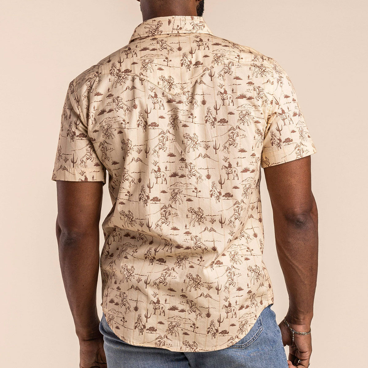 Sendero Serape Pearl Snap Shirt - Desert Rodeo Print Amarillo image 3