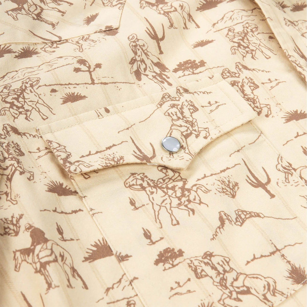 Sendero Serape Pearl Snap Shirt - Desert Rodeo Print Amarillo image 5