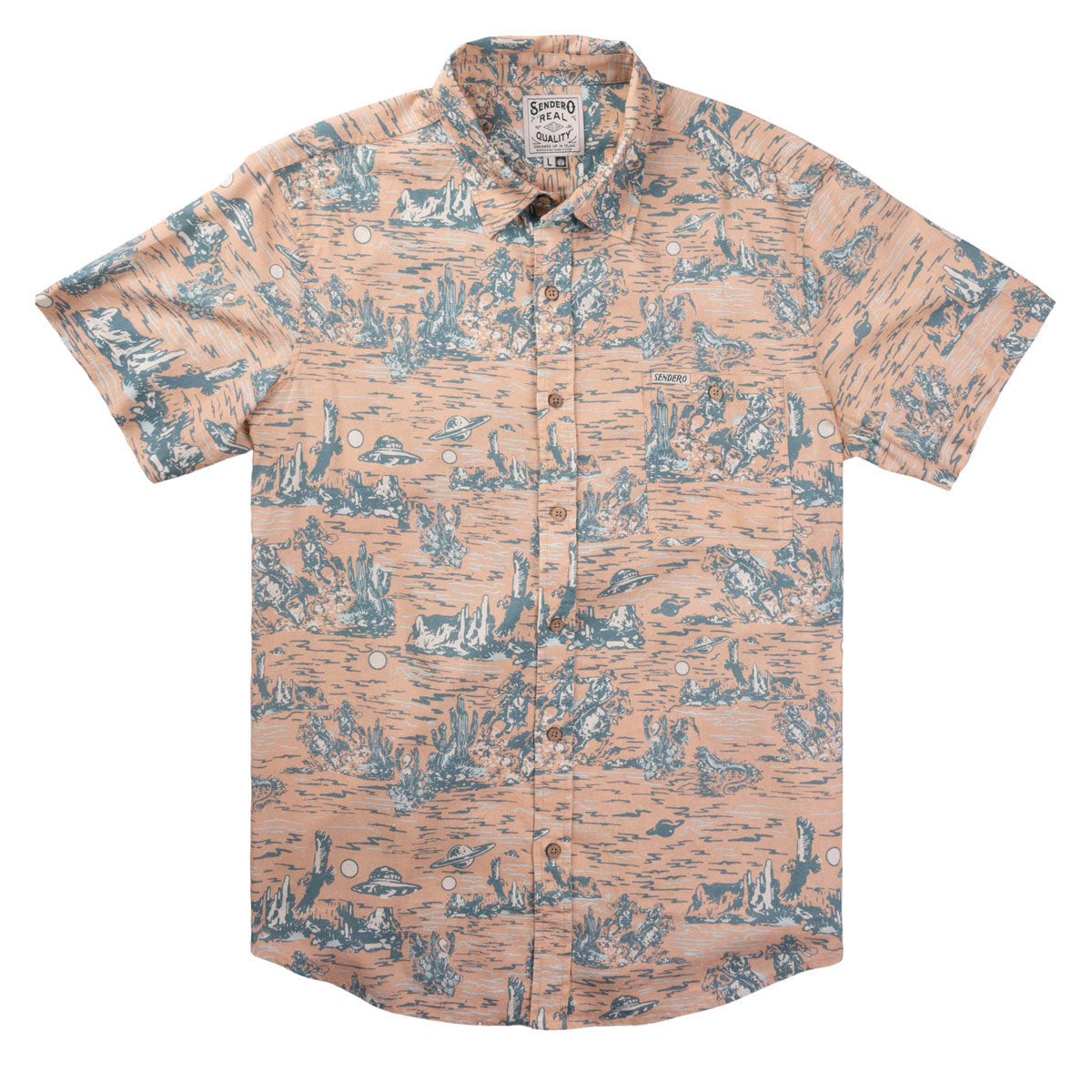 Sendero City Slicker Shirt - Coral Desert Abduction image 1