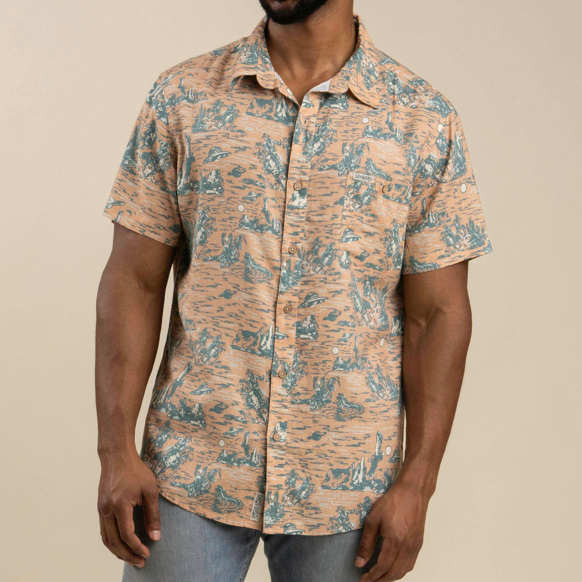 Sendero City Slicker Shirt - Coral Desert Abduction image 2