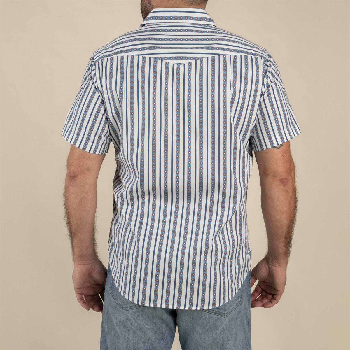 Sendero Serape Pearl Snap Shirt - Navy image 3