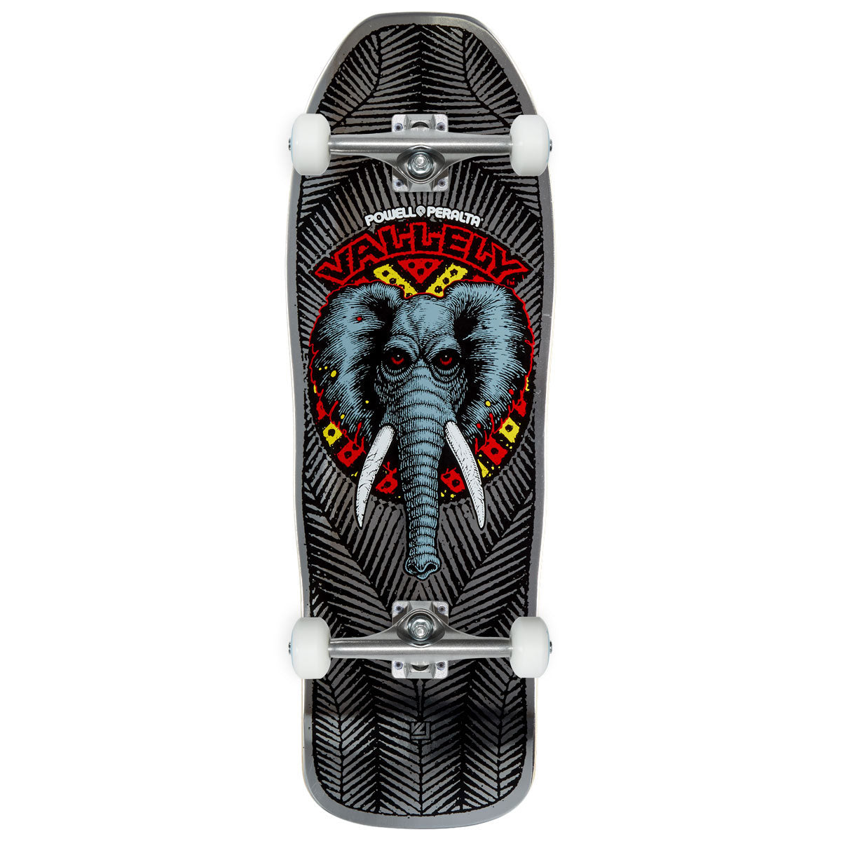 Powell-Peralta Mike Vallely Elephant 11 Skateboard Complete - Silver Foil - 10.00