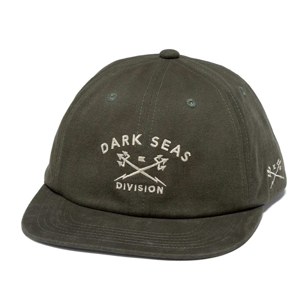 Dark Seas Tridents Low Pro Hat - Olive image 1