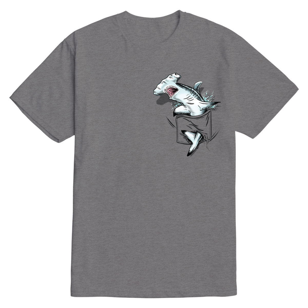 Dark Seas Hammer Pocket T-Shirt - Heather Grey image 1