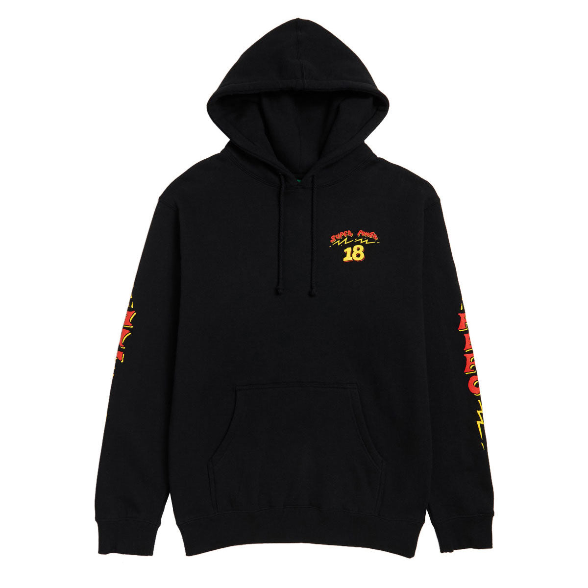 Anti-Hero Superpower18 Hoodie - Black/Yellow/Red Prints image 1