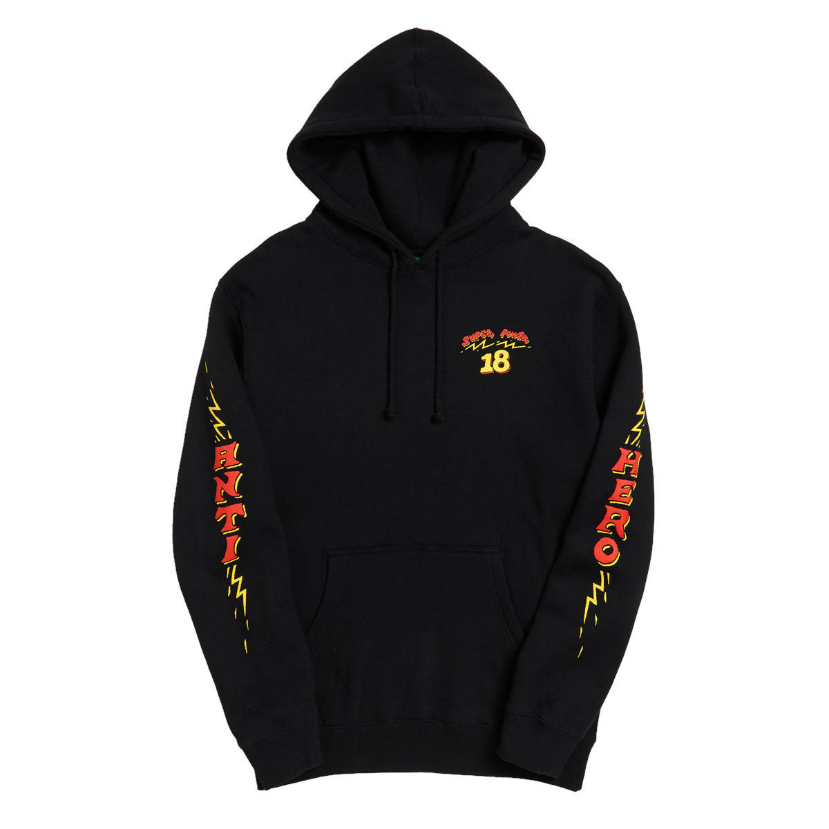 Anti-Hero Superpower18 Hoodie - Black/Yellow/Red Prints image 2