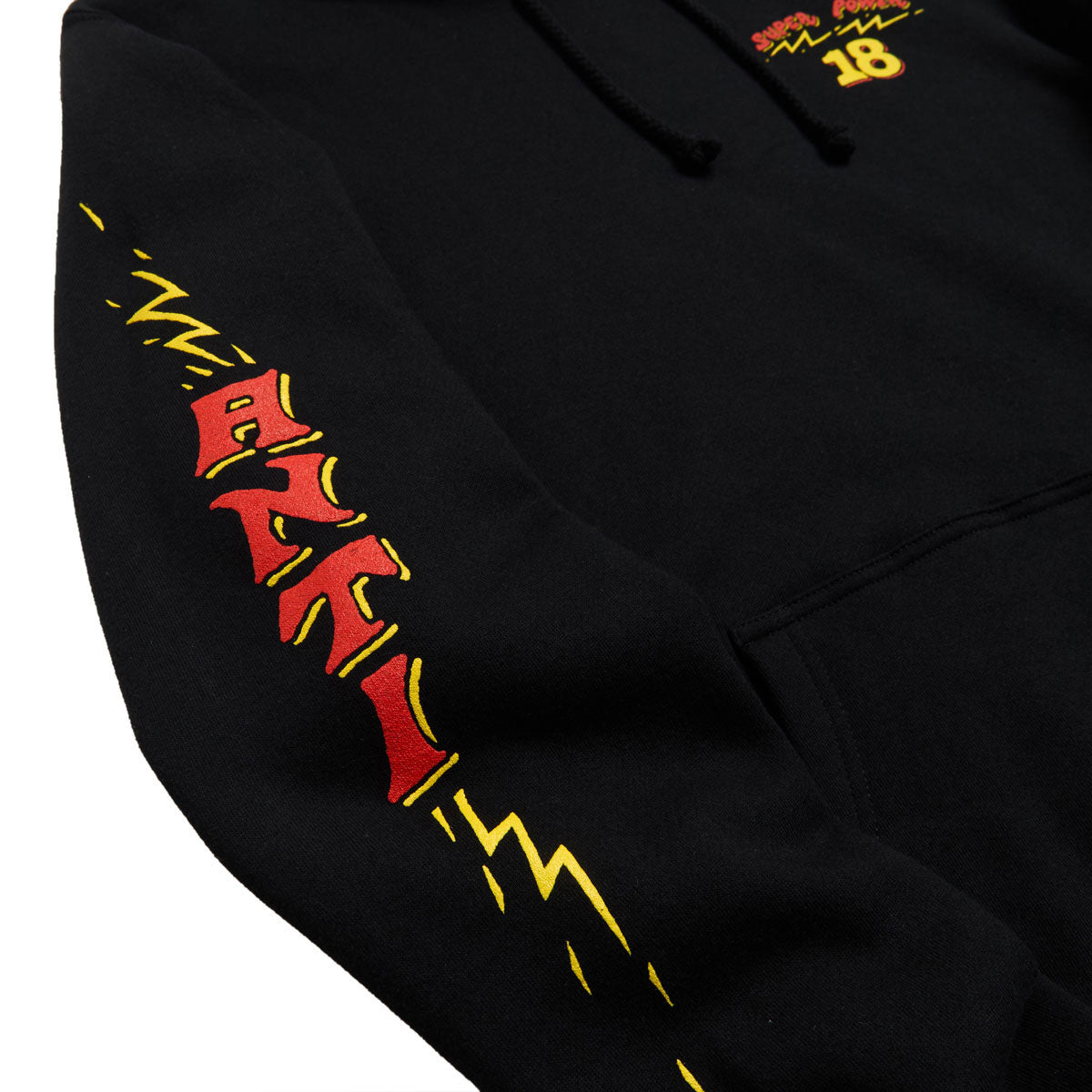 Anti-Hero Superpower18 Hoodie - Black/Yellow/Red Prints image 3
