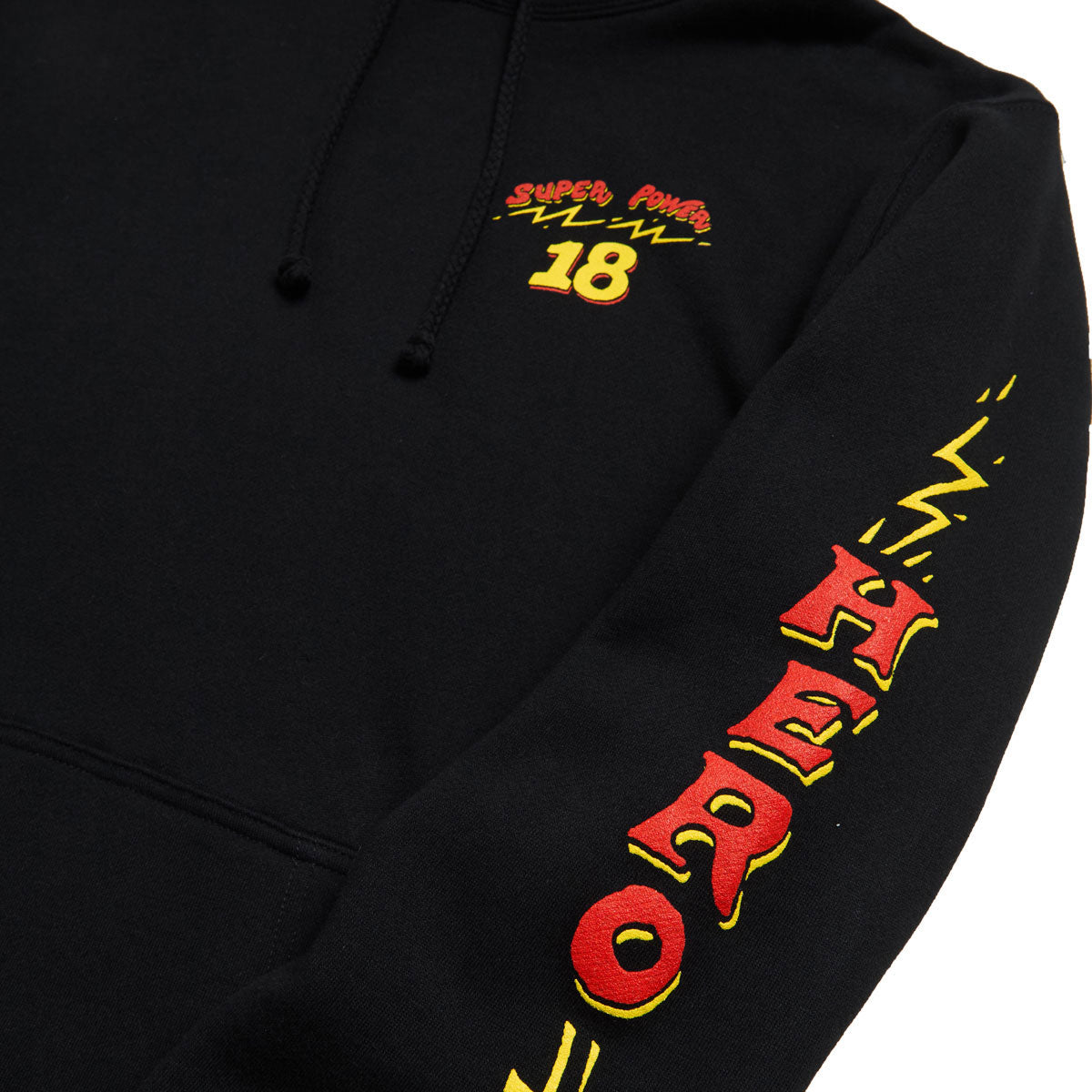 Anti-Hero Superpower18 Hoodie - Black/Yellow/Red Prints image 4