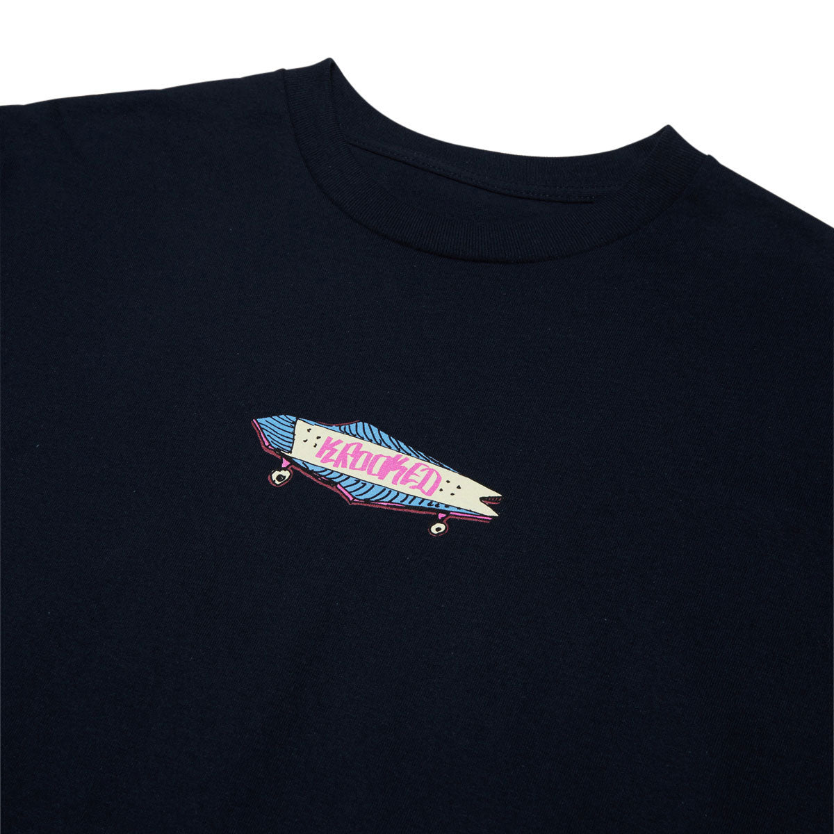 Krooked Bored T-Shirt - True Navy/Multi Color Print image 2