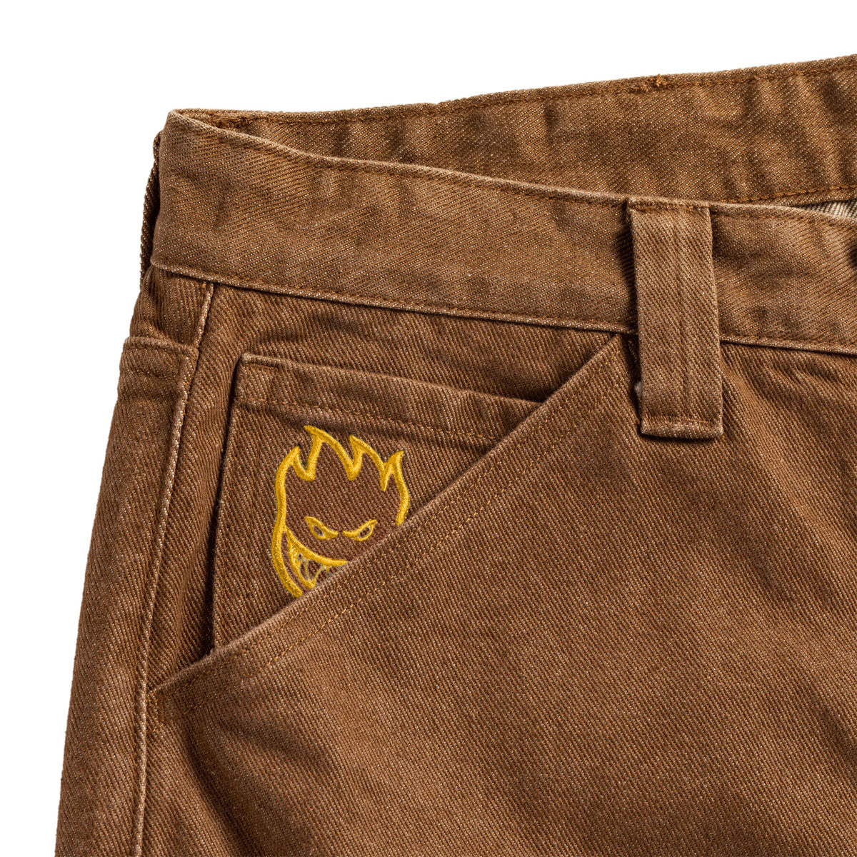 Spitfire Bighead Denim Shorts - Brown image 3