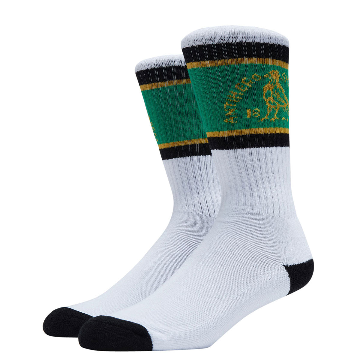 Anti-Hero Clubhouse Socks - White/Green/Black image 1