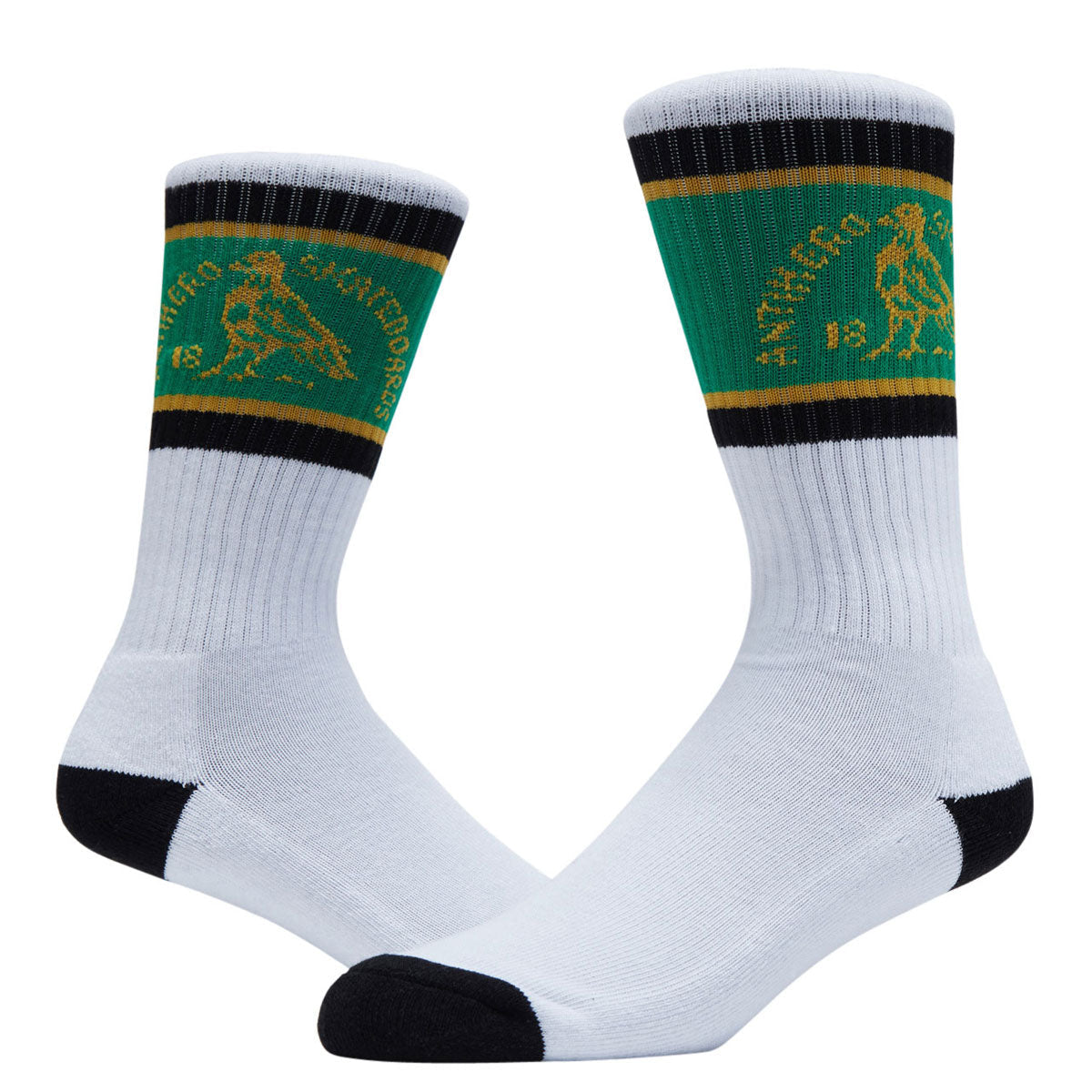Anti-Hero Clubhouse Socks - White/Green/Black image 2