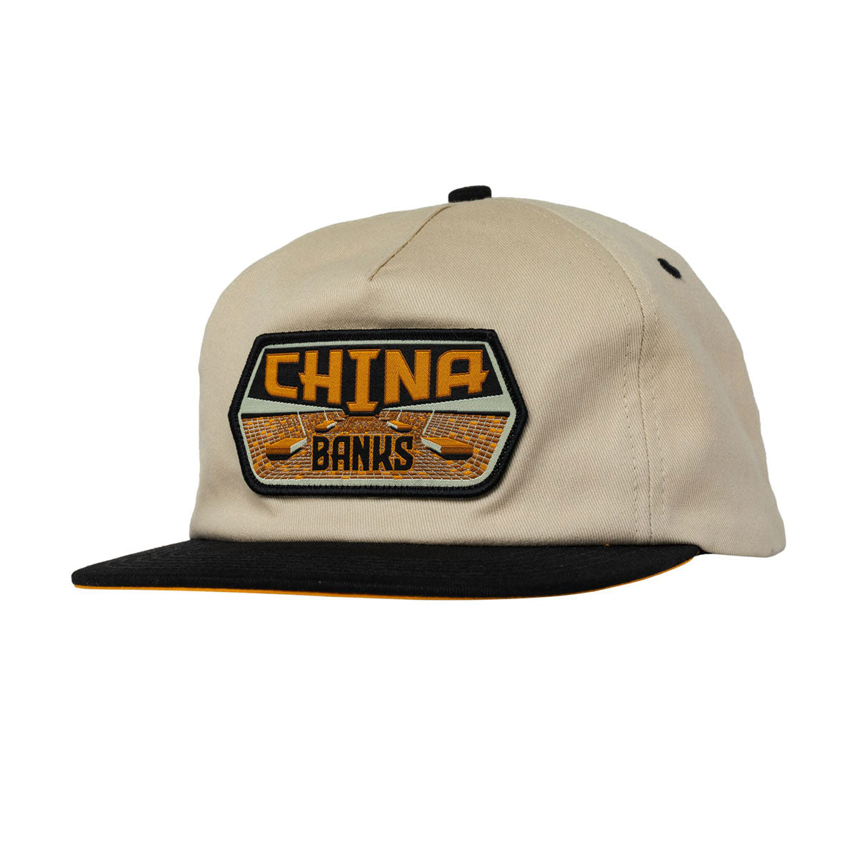 Real China Banks Hat - Tan/Black/Orange image 1