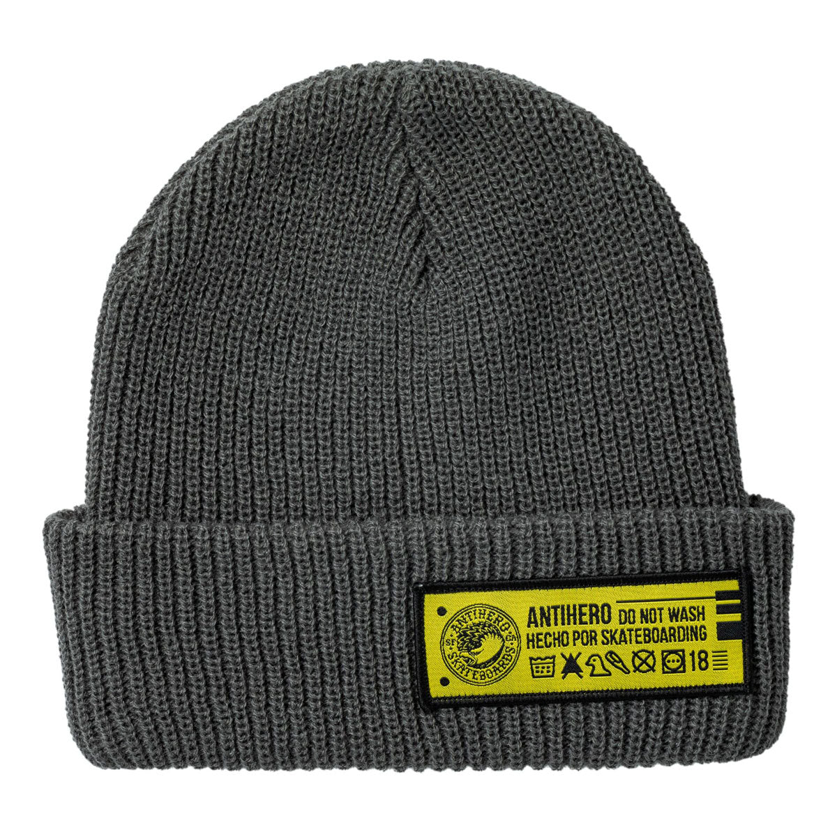 Anti-Hero Hecho Por Skate Beanie - Charcoal/Yellow image 1