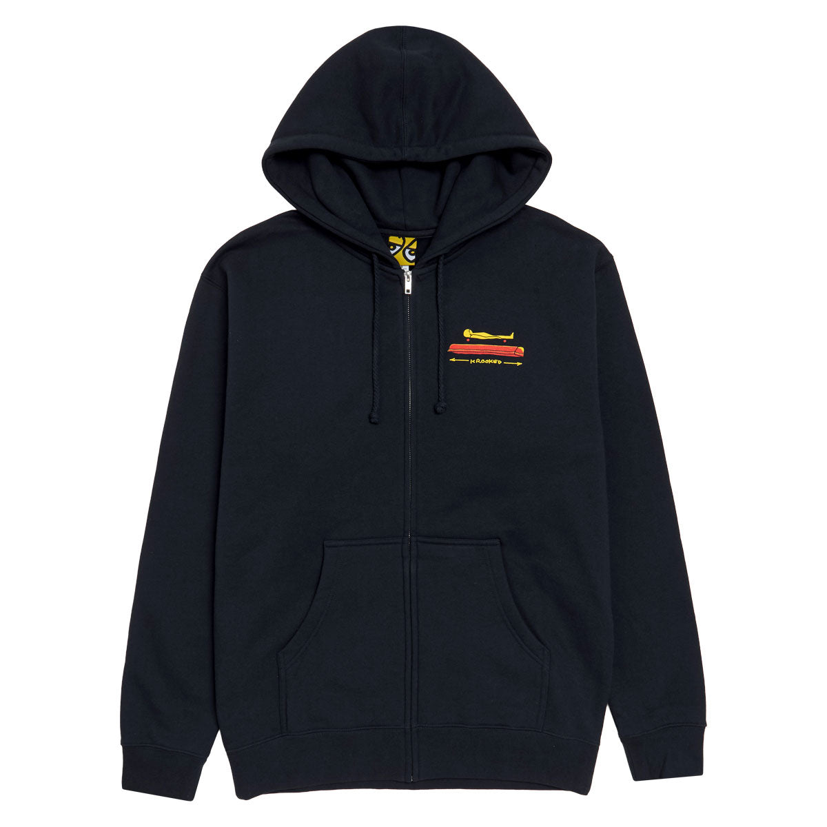 Krooked Koffin Zip Up Hoodie - Navy/Multi image 1