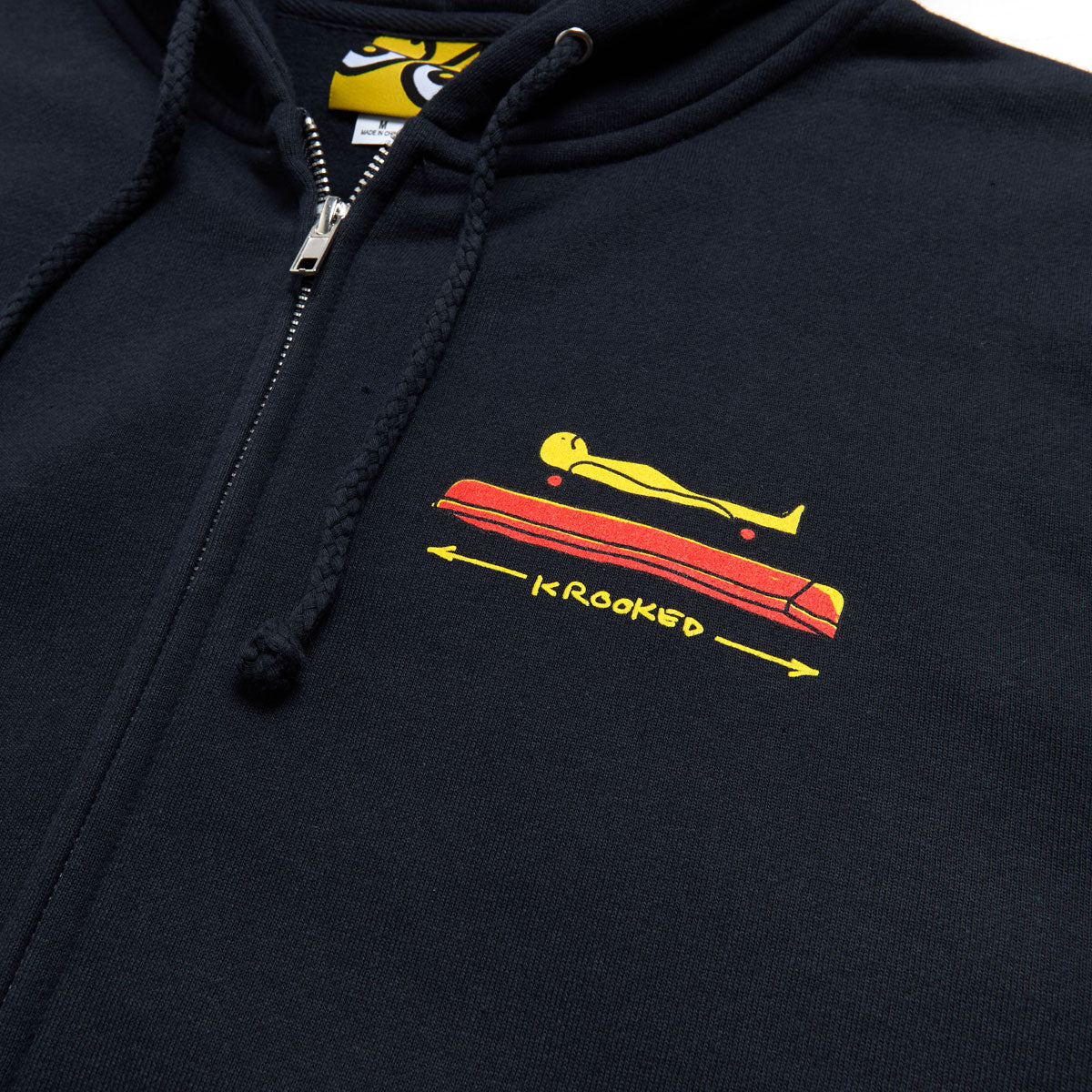 Krooked Koffin Zip Up Hoodie - Navy/Multi image 2