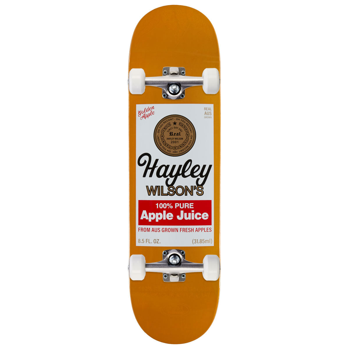 Real Hayley Juiced Skateboard Complete - Gold - 8.50