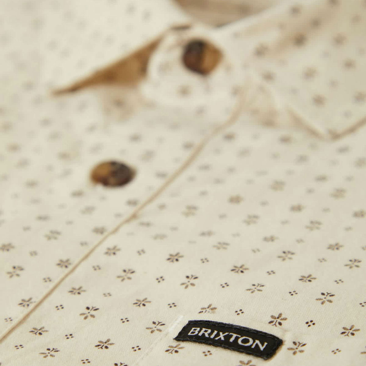 Brixton Charter Print Shirt - Off White/Micro Floral image 4