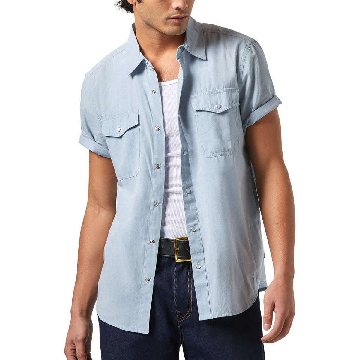 Brixton Wayne Shirt - Medium Blue image 1