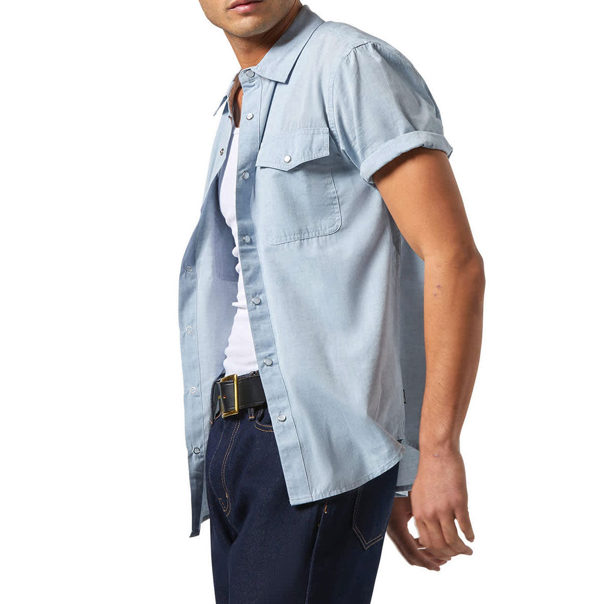 Brixton Wayne Shirt - Medium Blue image 3