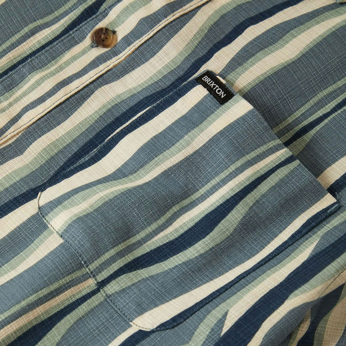 Brixton Cru Slub Shirt - Basalt Blue/Painterly Stripe image 4