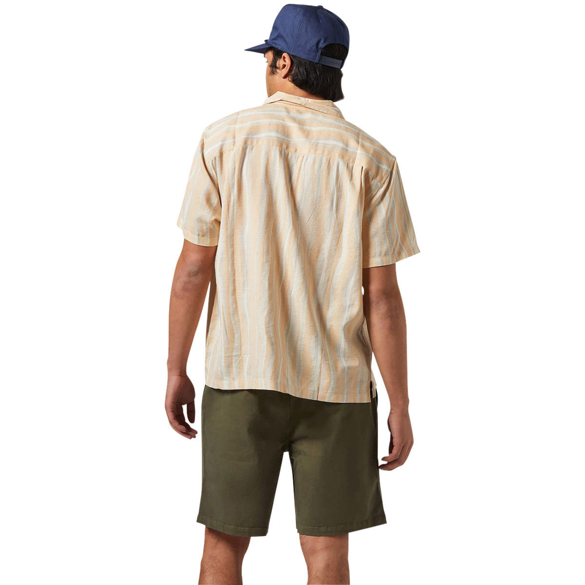 Brixton Cru Slub Shirt - Hazelnut/Painterly Stripe image 3
