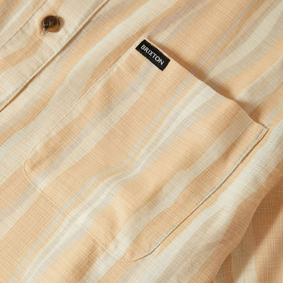 Brixton Cru Slub Shirt - Hazelnut/Painterly Stripe image 5