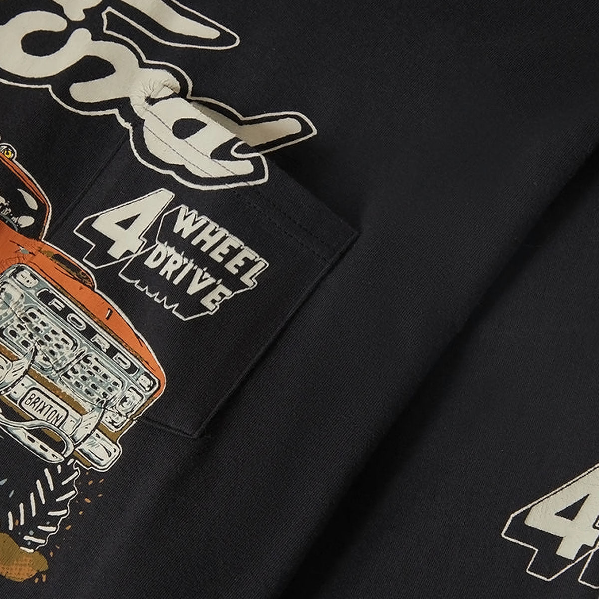 Brixton x Ford Mud Marathon Long Sleeve T-Shirt - Burnt Rubber image 4