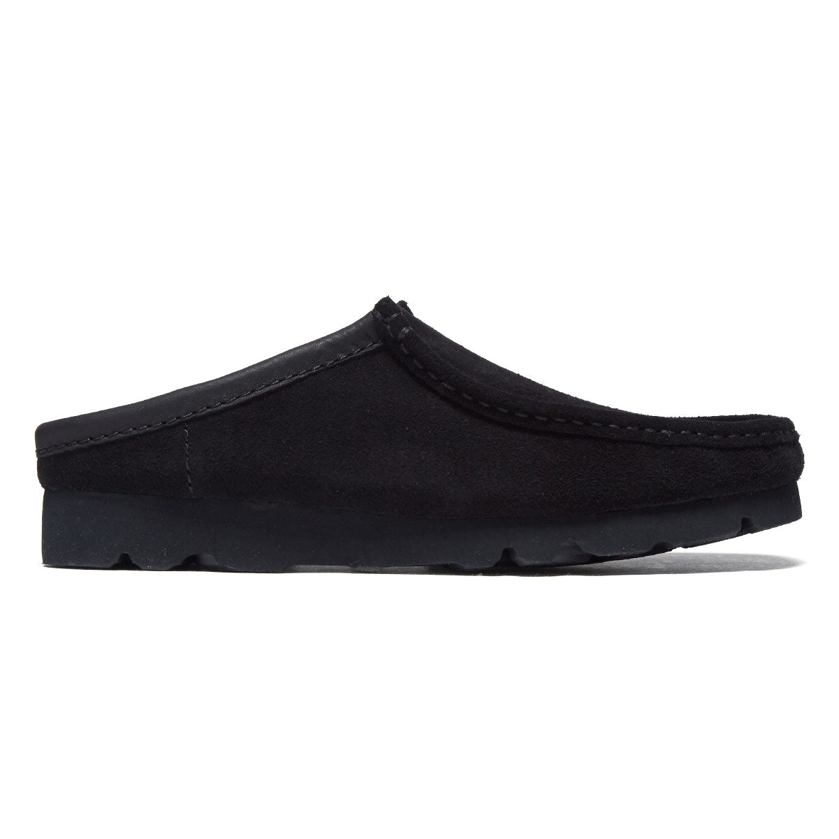 Clarks Wallabee Slip Shoes - Black Suede image 1