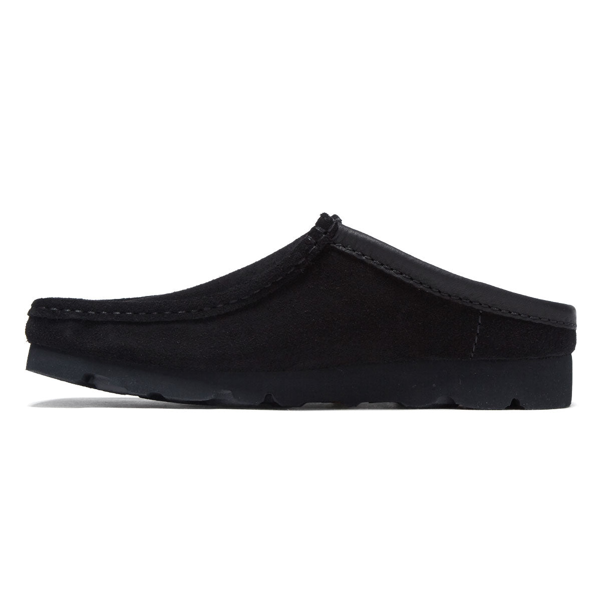 Clarks Wallabee Slip Shoes - Black Suede image 2
